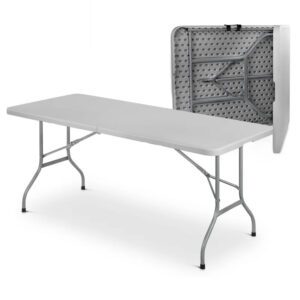A folding table with an open top.