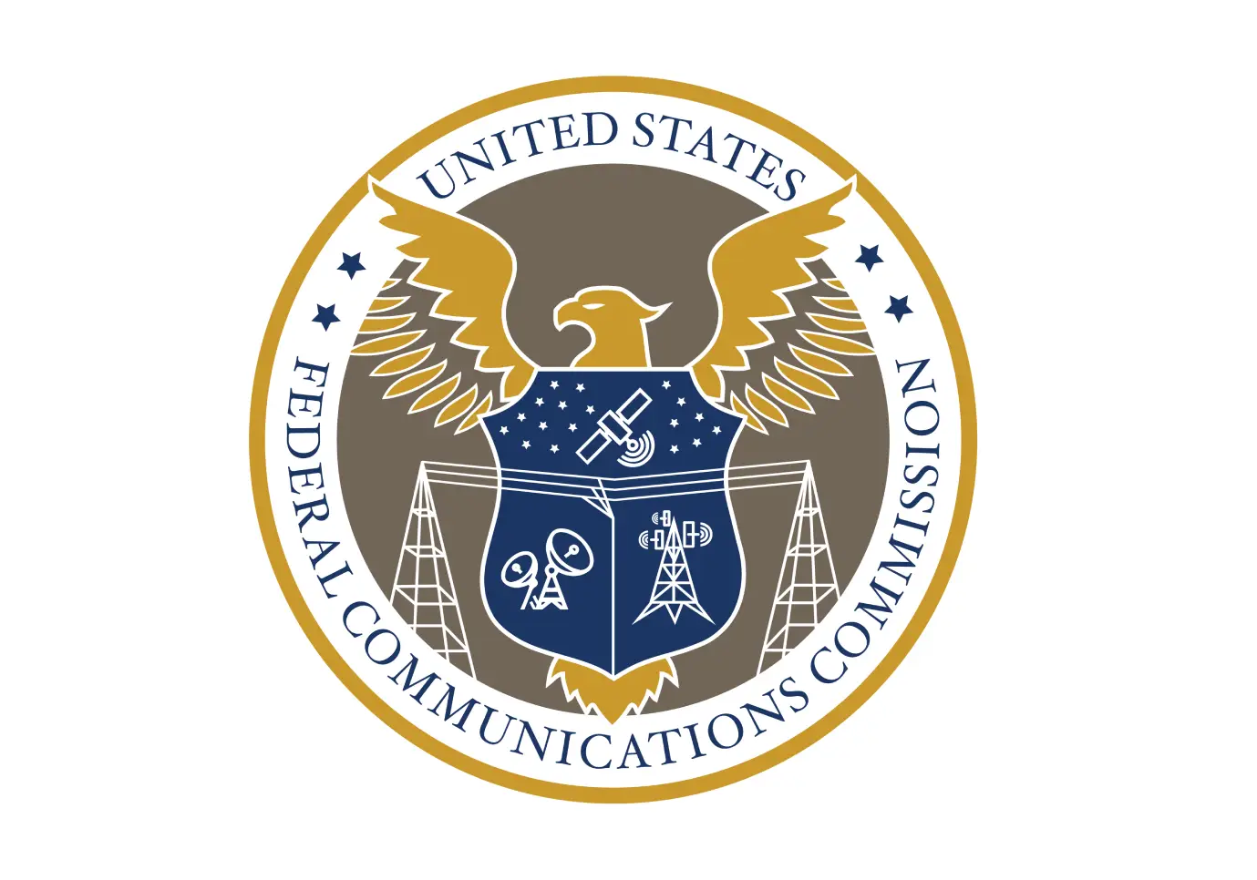A seal of the united states federal communications commission.